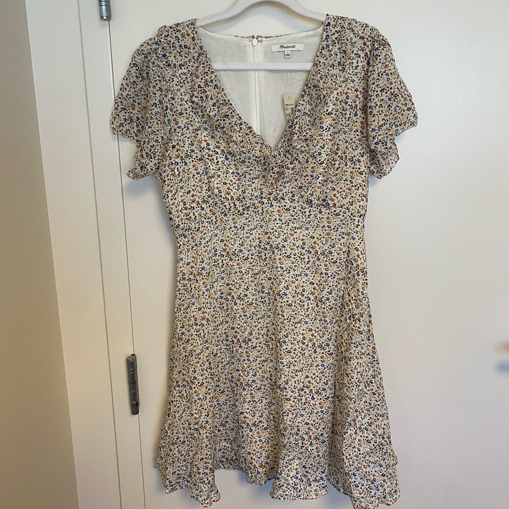 Madewell Floral Minidress size 4 NWT